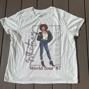 Whitney HoustonGraphic T-Shirt with Tour Print